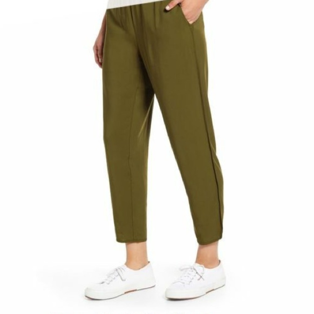 Madewell Track Trousers in Asparagus Small